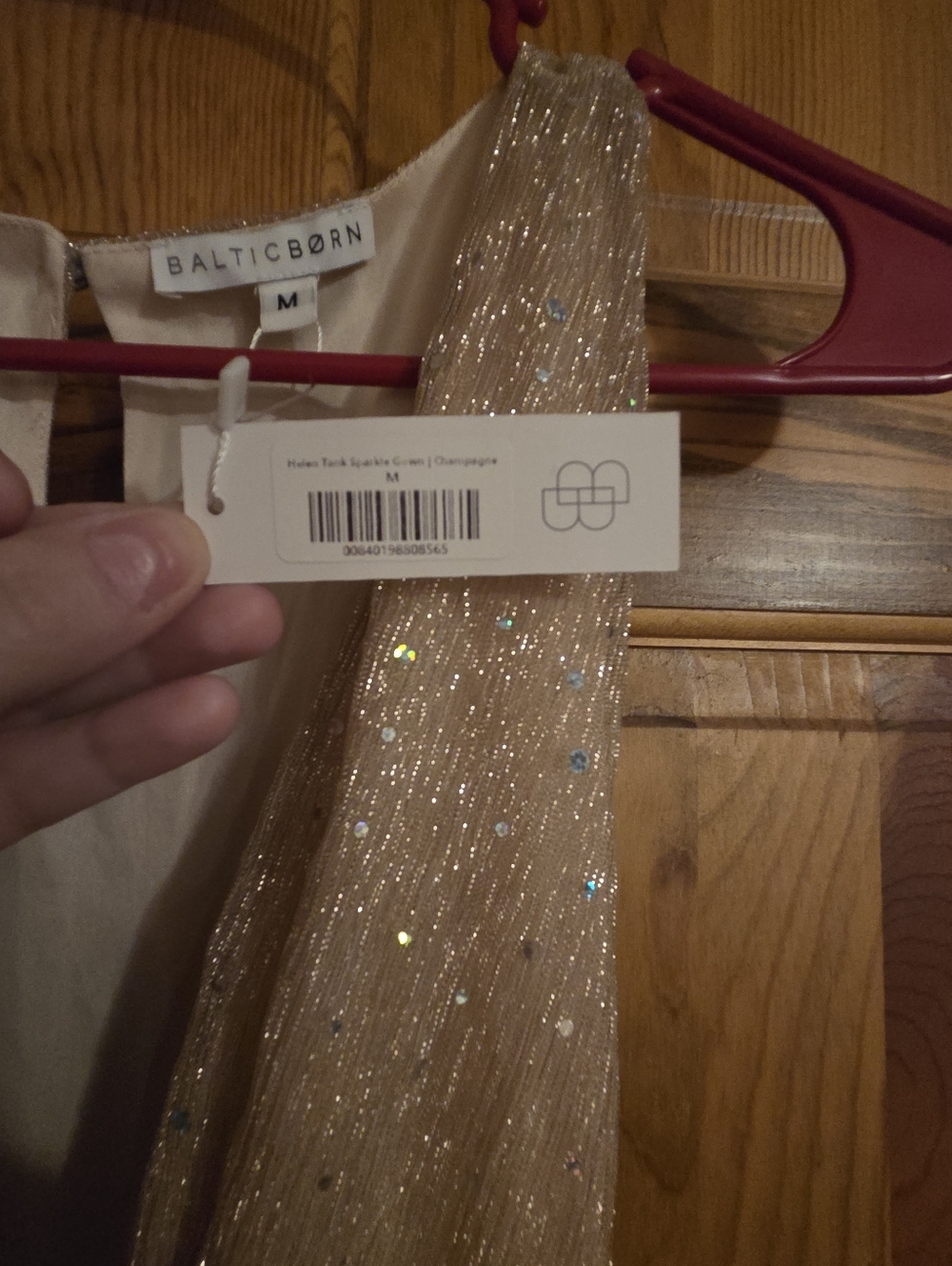 Baltic Born NWT Helen Sparkle Tank Gown- Champagne - Picture 3 of 7